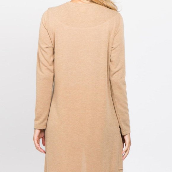 Cardigan Long Sleeve Cardigan with Pockets - Picture 3 of 3